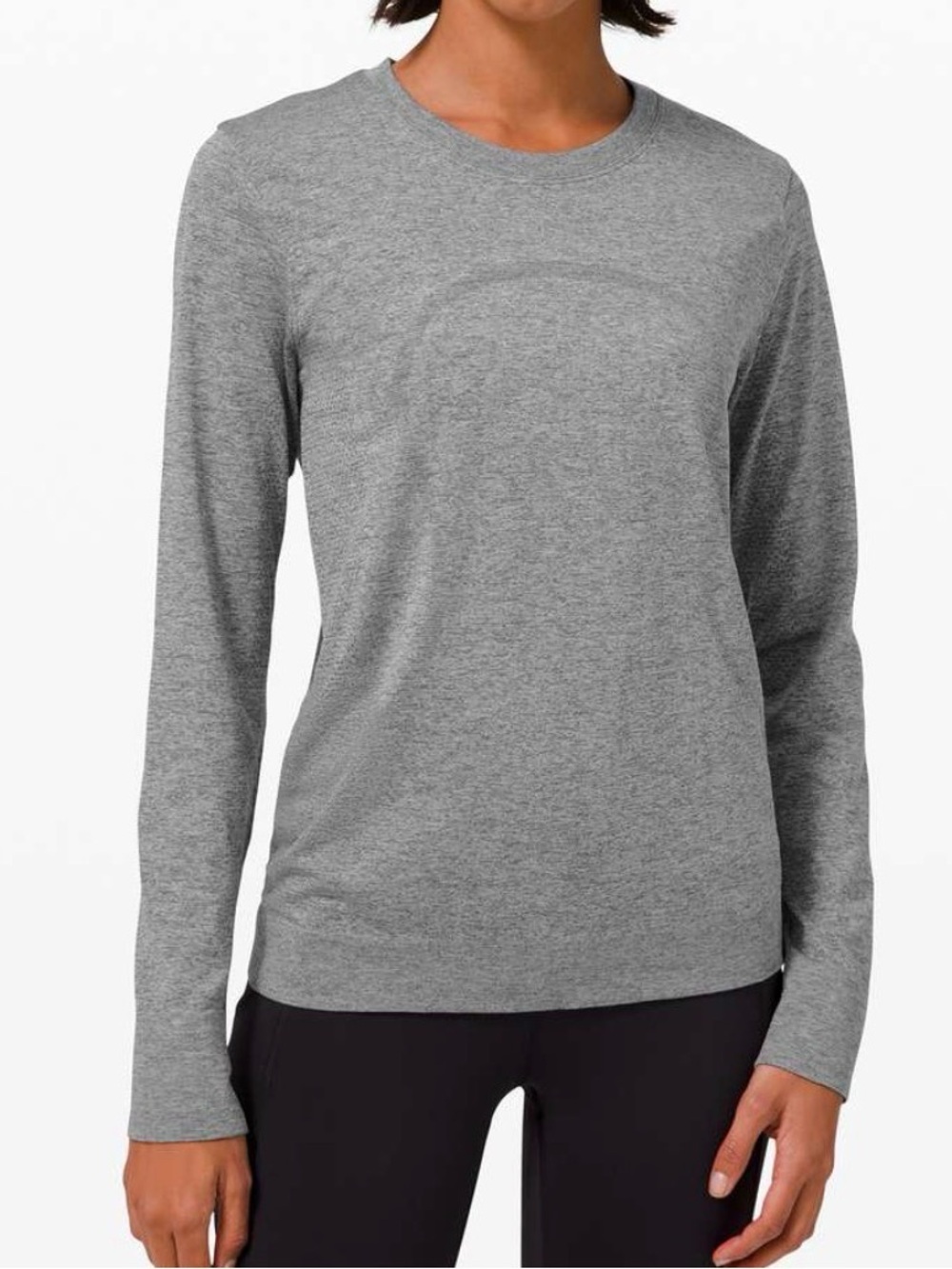 lululemon athletica Women's Long Sleeve Tee in Heather Gray